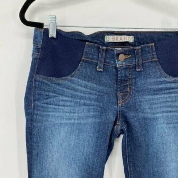 J Brand Mama Maternity Double Elastic Panel Dark Wash Bootcut 28 Jeans - Picture 3 of 12